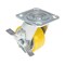 Vestil Polyurethane Swivel With Brake Caster 4 In. Diameter x 2 In. Width 440 lb Yellow/Gray CST-PY-4X2PUA-SWB - alternate 6